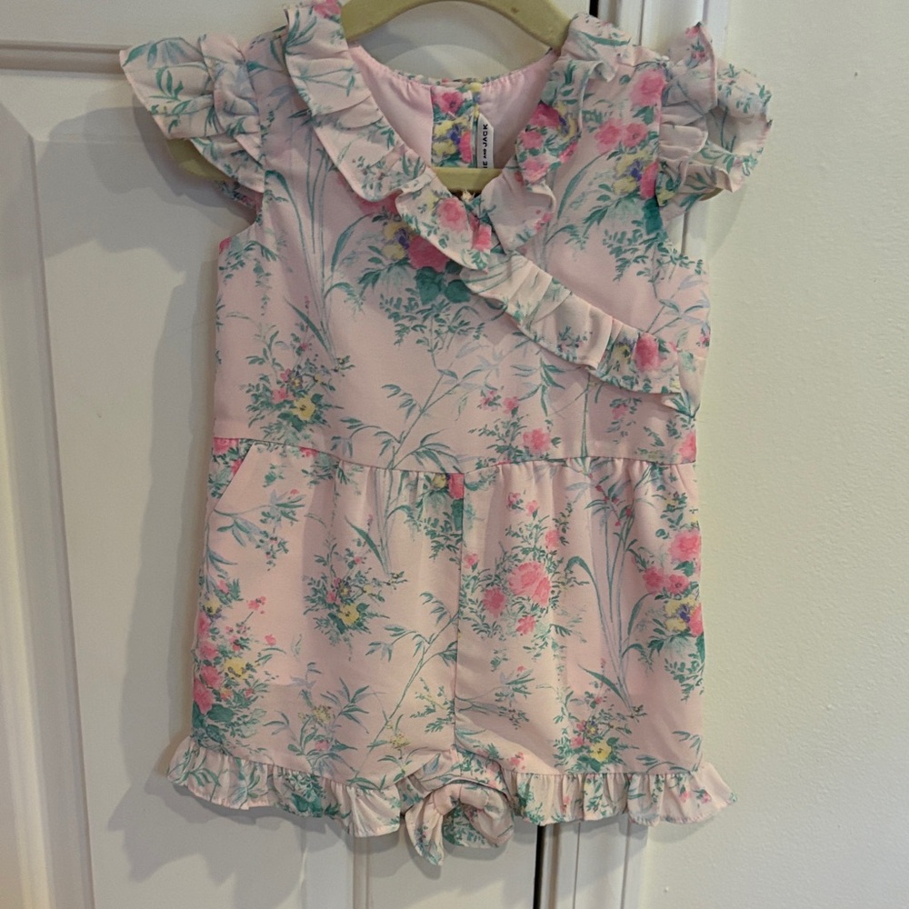 Janie and Jack Pink Floral Romper